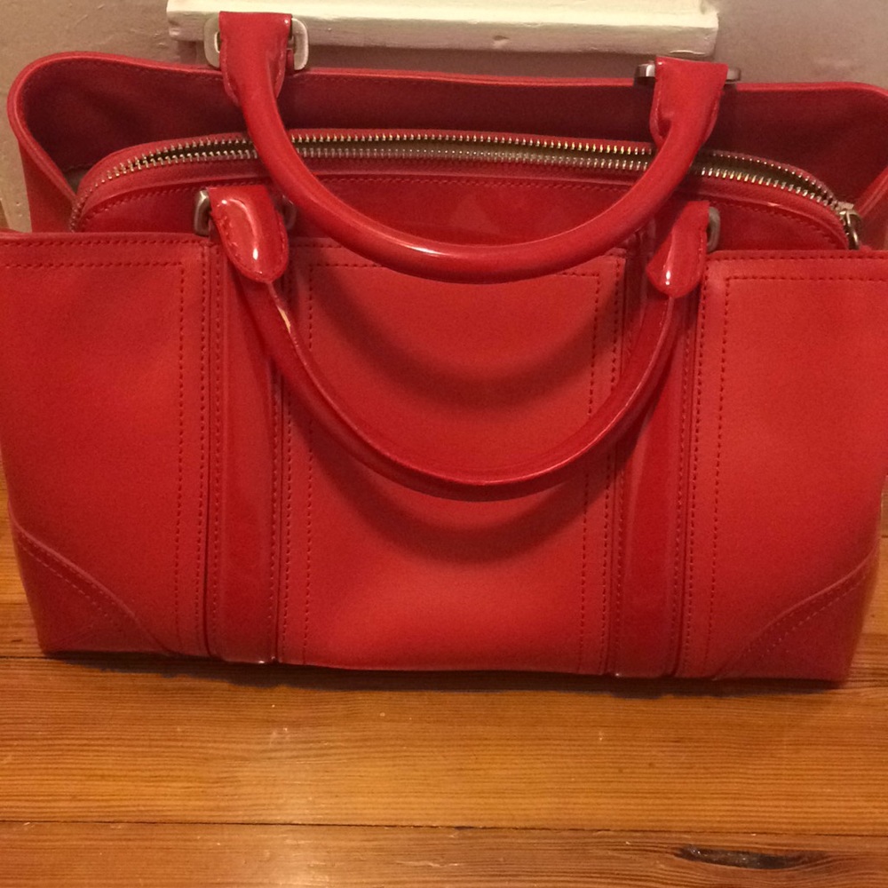 Red handbag